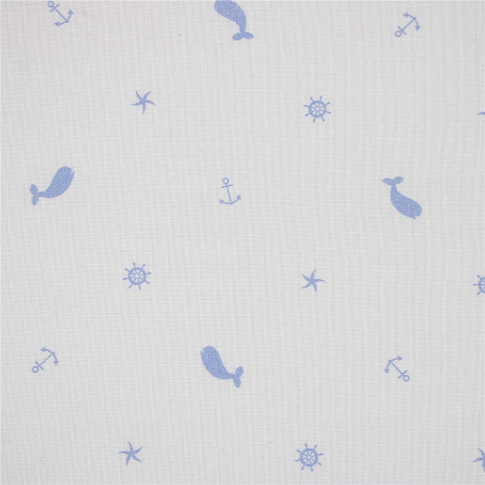 Cotone Stampato Whale