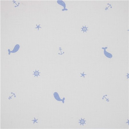 Cotone Stampato Whale