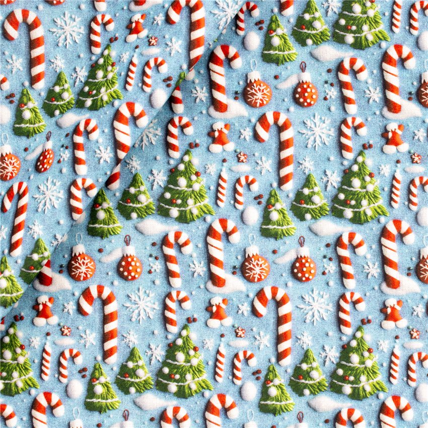 Cotone Stampato Magic Xmas