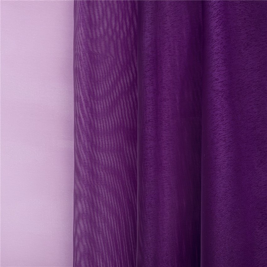 Organza arc-en-ciel irisé - uni - rouge 25 m - 45 violet