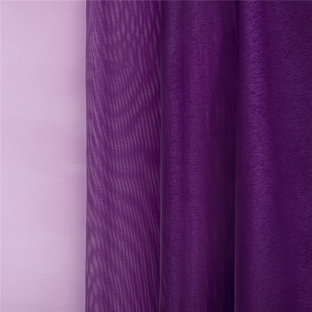 Organza arc-en-ciel irisé - uni - rouge 25 m - 45 violet