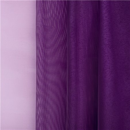 Organza arc-en-ciel irisé - uni - rouge 25 m - 45 violet