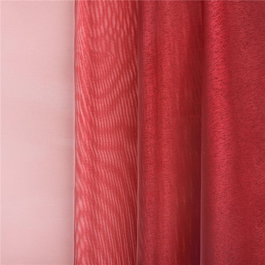 Organza Arcoiris Iridiscente - Liso - Rot 25 Mt - 18 Rojo