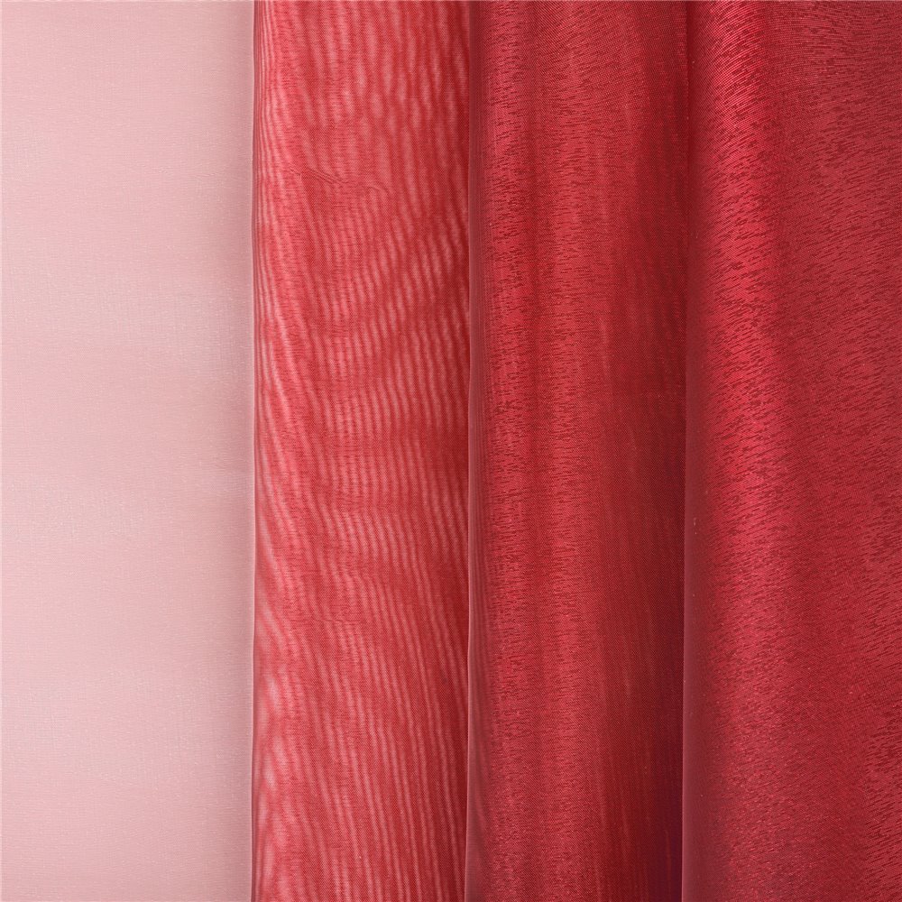 Organza arc-en-ciel irisé - uni - rouge 25 m - 18 rouge