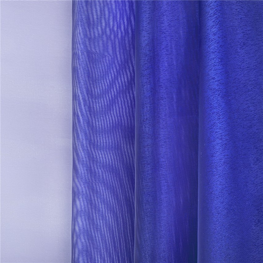 Organza arc-en-ciel irisé - uni - rouge 25 m - 119 bleu