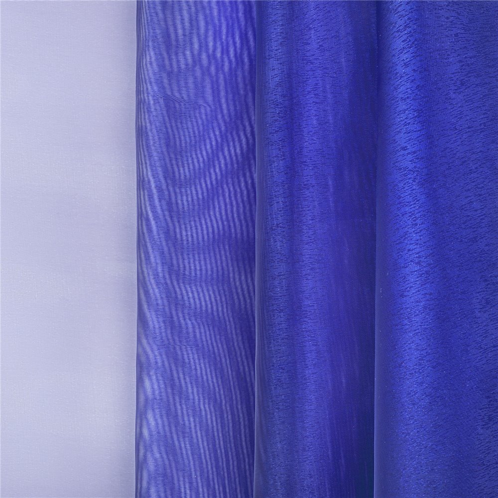 Organza arc-en-ciel irisé - uni - rouge 25 m - 119 bleu