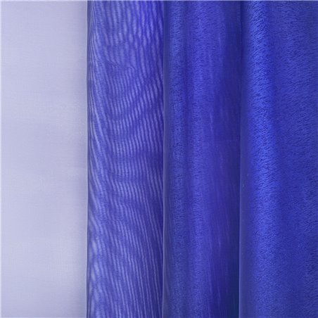 Organza arc-en-ciel irisé - uni - rouge 25 m - 119 bleu