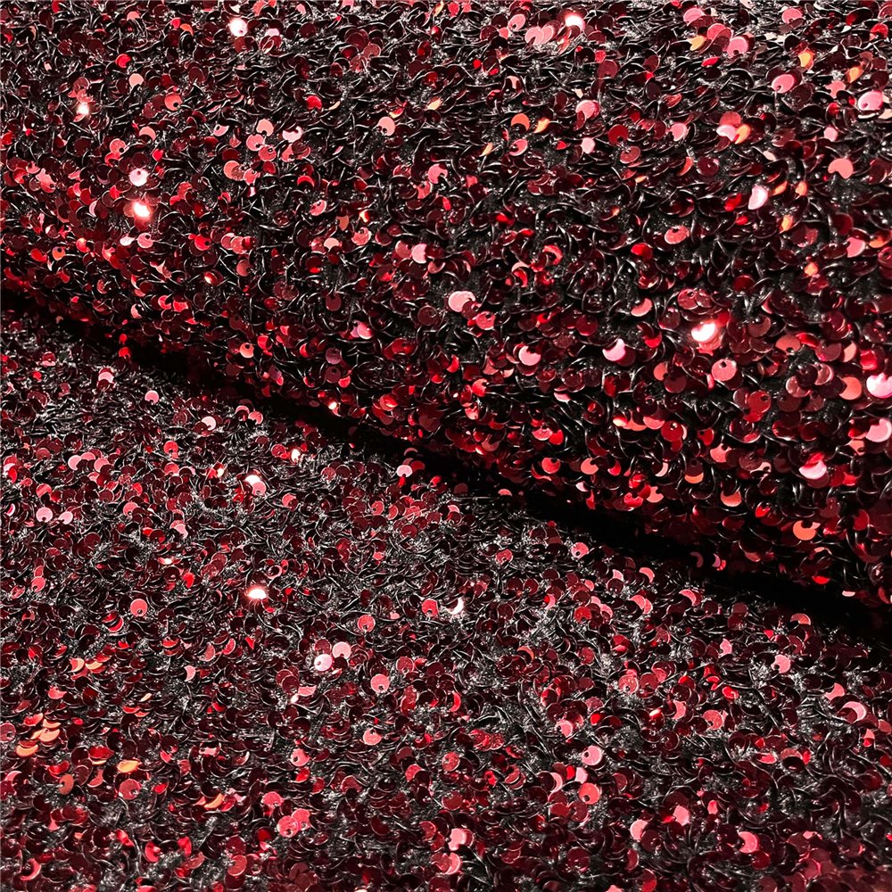 Electra sequins 115 cm Rt25+rt8 - Rot 25 Mt - 70 Bordeaux