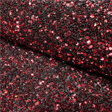 Electra sequins 115 cm Rt25+rt8 - Rot 25 Mt - 70 Bordeaux