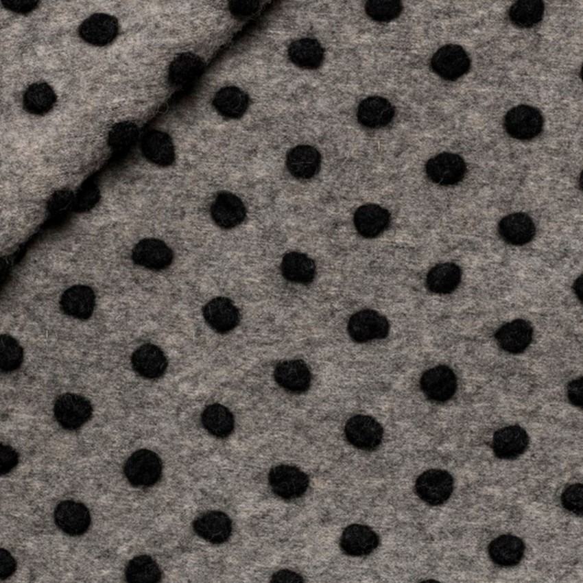 Tessuto Lana Cotta Pois