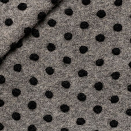 Tessuto Lana Cotta Pois
