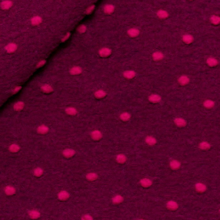 Tessuto Lana Cotta Pois