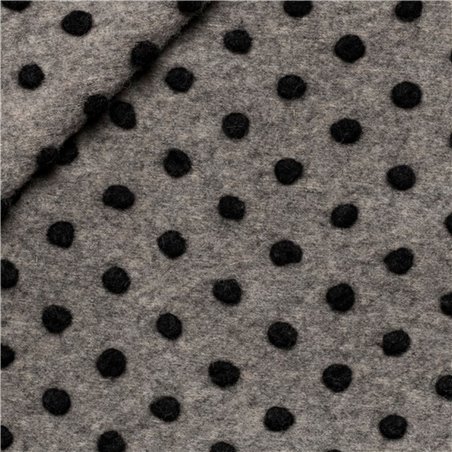 Tessuto Lana Cotta Pois