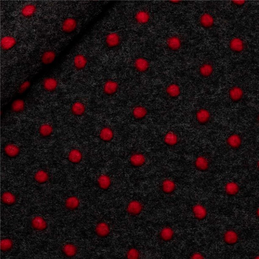 Tessuto Lana Cotta Pois