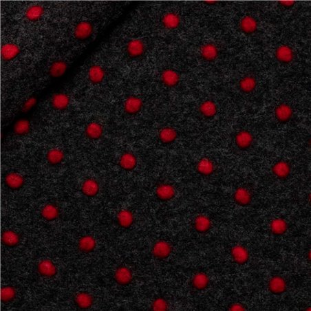 Tessuto Lana Cotta Pois