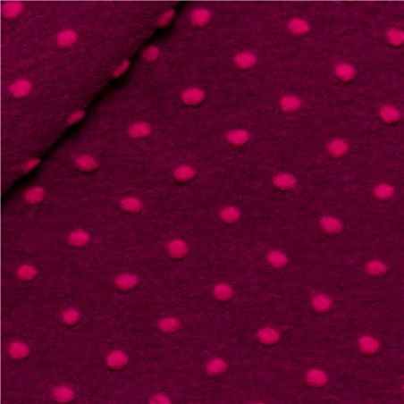 Tessuto Lana Cotta Pois