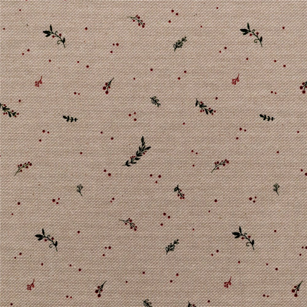 Cotone Effetto Lino Country Xmas