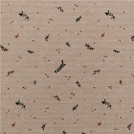 Cotone Effetto Lino Country Xmas