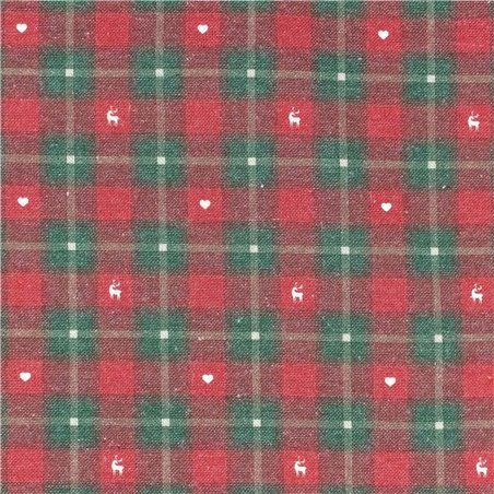 Cotone Effetto Lino Country Xmas