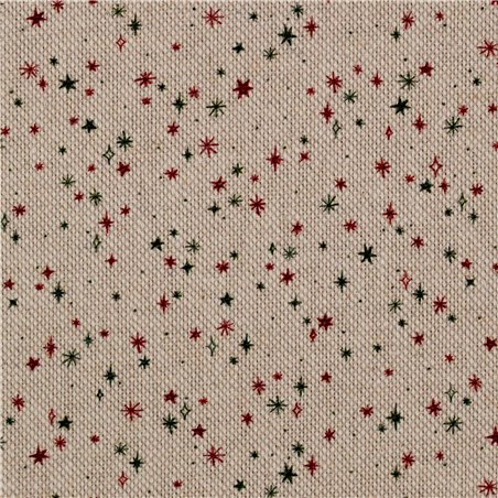 Cotone Effetto Lino Country Xmas