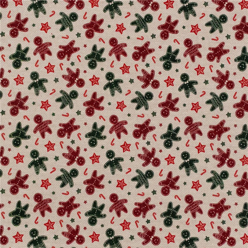 Cotone Effetto Lino Country Xmas