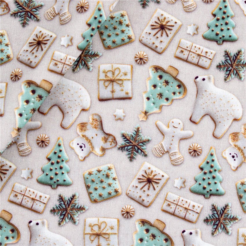 Cotone Stampato Magic Xmas