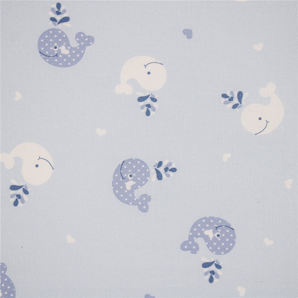 Cotone Stampato Whale