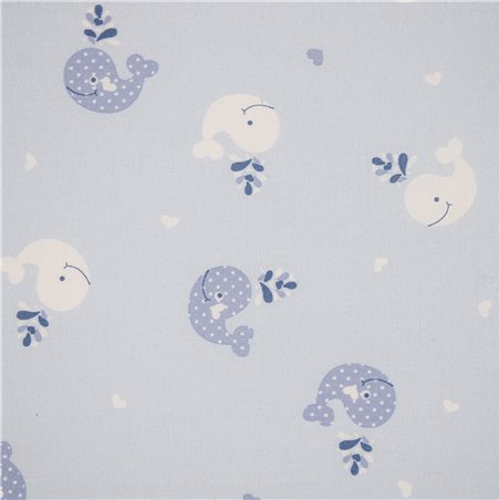 Cotone Stampato Whale