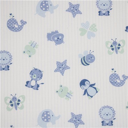 Cotone Stampato Whale