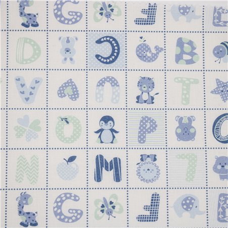 Cotone Stampato Whale