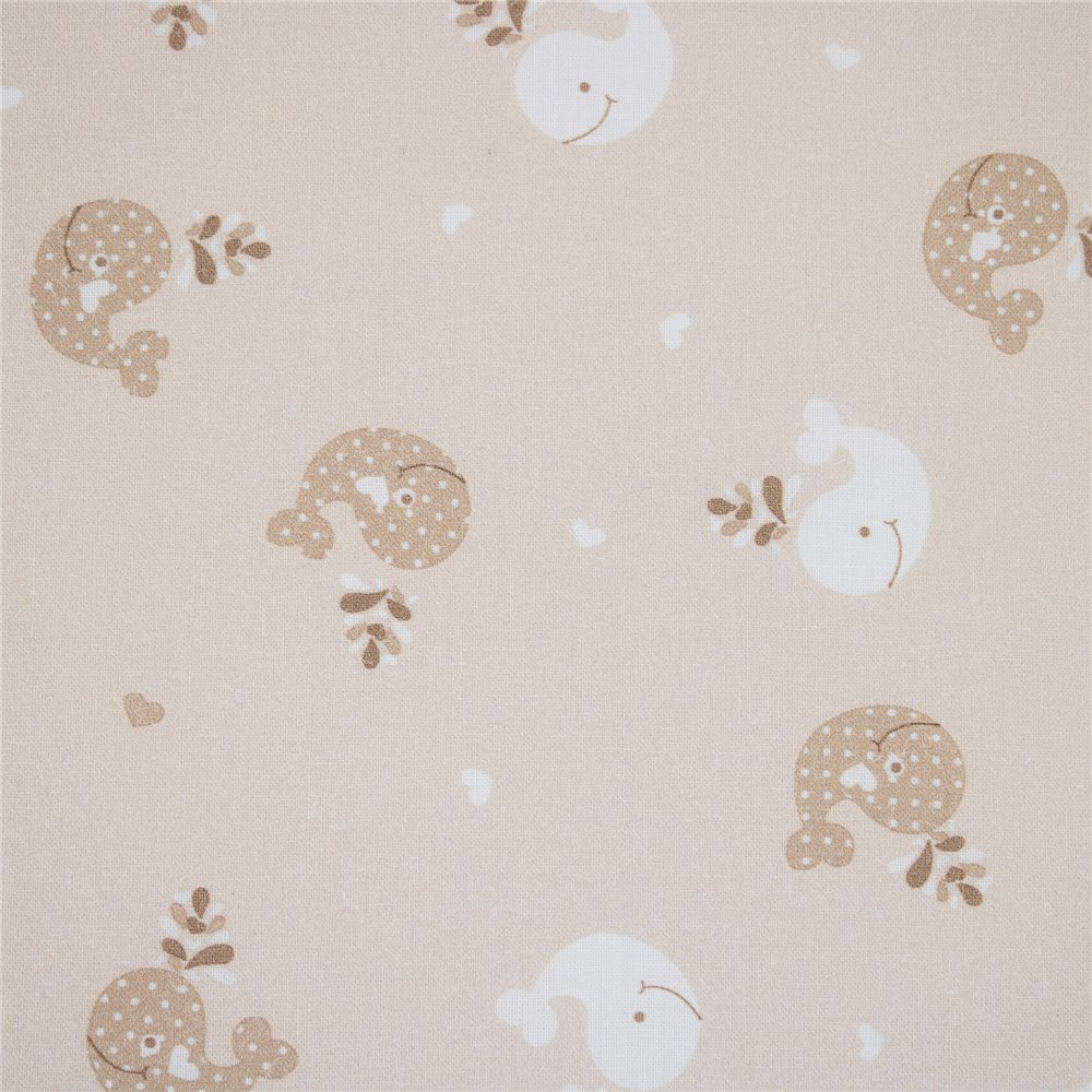 Cotone Stampato Whale