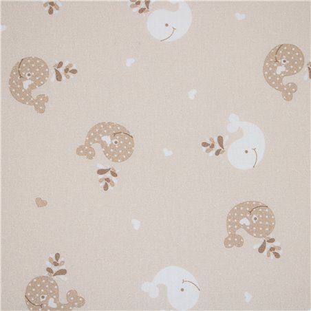 Cotone Stampato Whale
