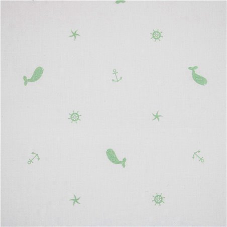Cotone Stampato Whale