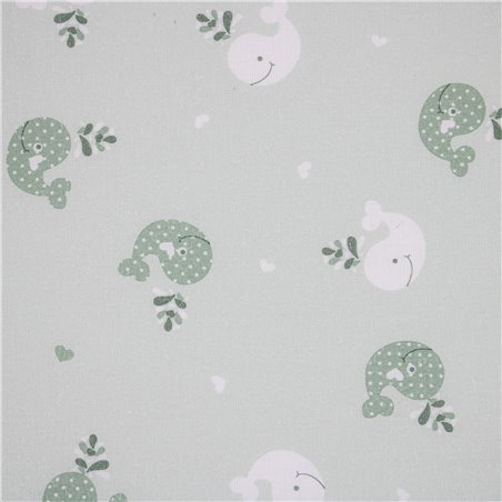 Cotone Stampato Whale