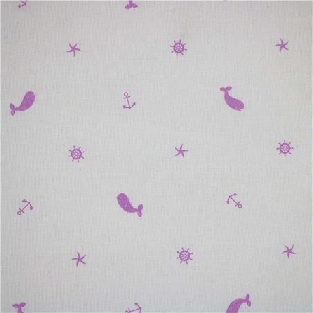 Cotone Stampato Whale