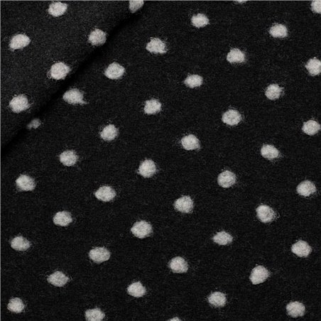 Tessuto Lana Cotta Pois